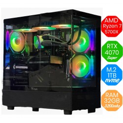 AMD Ryzen 7 5700X - RTX 4070 SUPER 12GB - M.2 1tb - Ram 32GB 3200Mhz - Liquido