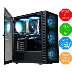 Gaming PC Intel i3 12100f - RTX 3050 8GB - RAM 16GB - M.2 512GB - Win11