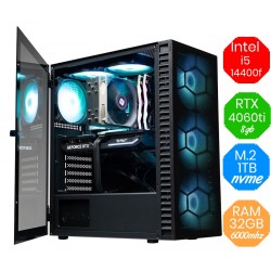 Gaming PC Intel i5 14400f - RTX 4060 TI 8gb - M.2 1TB - 32GB DDR5 - WIN 11 -...