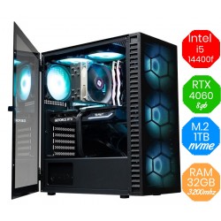 Gaming PC Intel i5 14400f - Nvidia RTX 4060 - M.2 1TB - 32GB DDR4 - WIN 11 -...