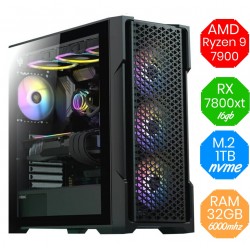 AMD Ryzen 9 7900 - RX 7800XT 16GB - M.2 1tb - Ram 32GB DDR5 - Liquido